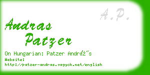 andras patzer business card